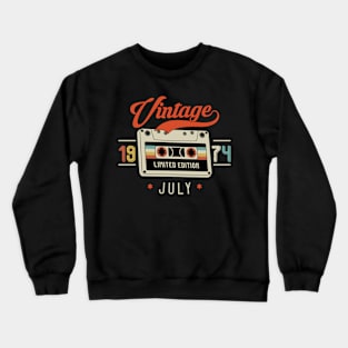 July 1974 - Limited Edition - Vintage Style Crewneck Sweatshirt